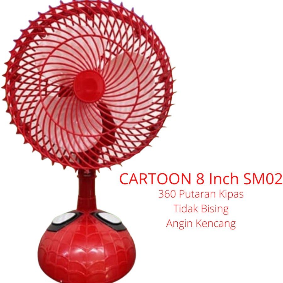 Desk Fan Hyperlite Karakter Spiderman SM03 Kipas Angin Meja Character 8 Inch Spider Man Hyperlite 8&quot; SM-03 TDF 838 Hyperlite Fiction TDF838