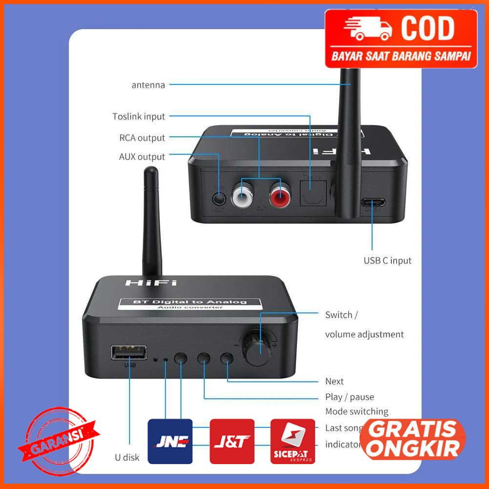 DAC Audio Bluetooth 5.1 Receiver HiFi Digital to Analog BLS B35