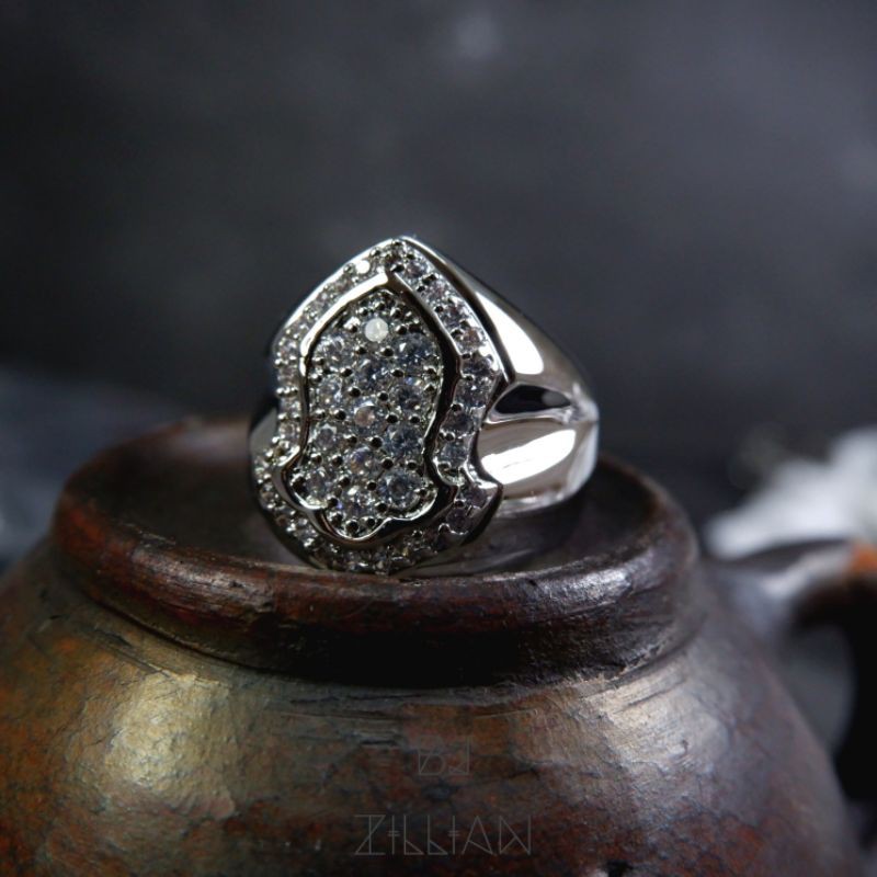 Cincin Terompah Model Berlian Silver Bangkok