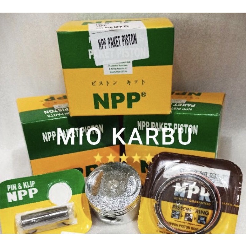 NPP Piston Seher Kit Yamaha Mio Nouvo Smile Sporty Komplit Set Ring Oversize Os Std 50 100 Npr Paket