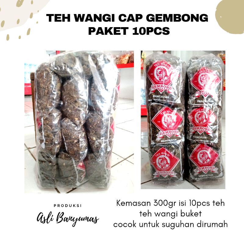 

TEH WANGI CAP GEMBONG PAKET ISI 10PCS | KHAS BANYUMAS | HARGA TERJANGKAU | FREE GIFT MIN BELANJA 50K (all item)