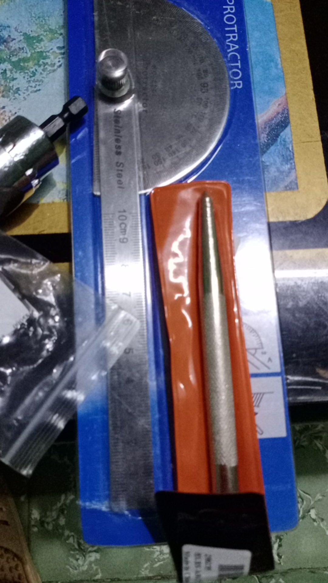 Automatic Centre Punch Anti Slip Knurling Handle Steel Metal Drill Tool /kt