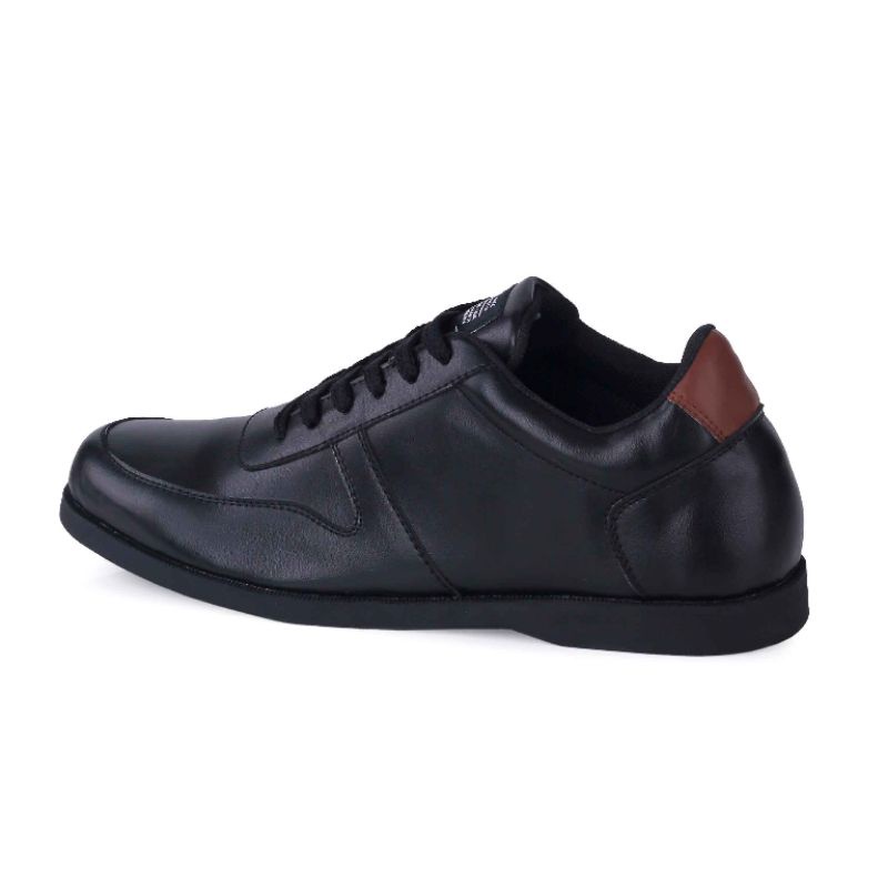 Sepatu Kasual Sneaker Pria BLACK Terbaru | Sepatu Formal Pria Pantofel Hitam Kulit Stylish Premium | Sepatu Pesta kantor Formal Sekolah Distro Mils Premium Exclusive Modern | Sepatu Casual Santai Kerja Kantor Series Street