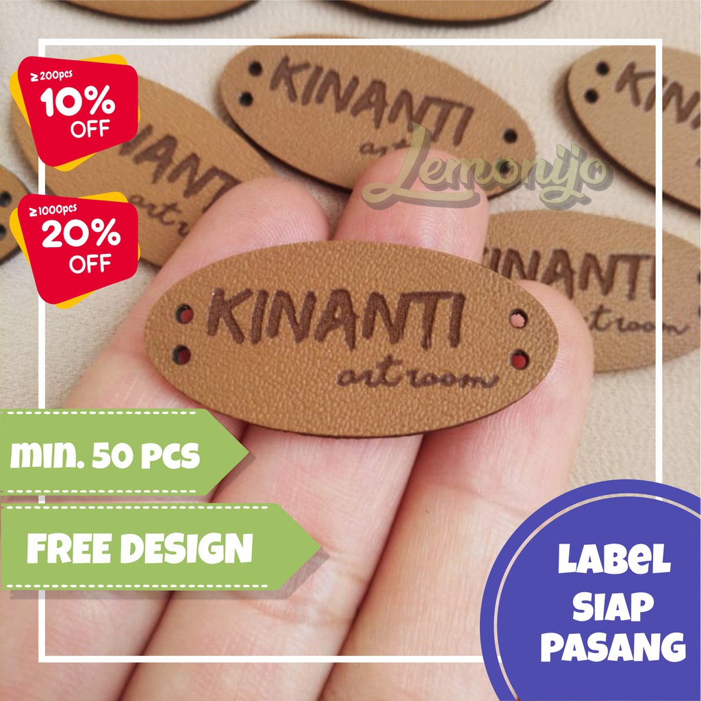 

Label Kulsin Custom Gravir Kulit Sintetis