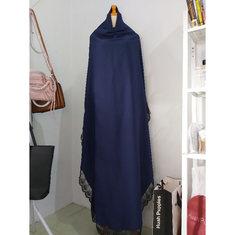 Preloved  French Khimar Floor Navy