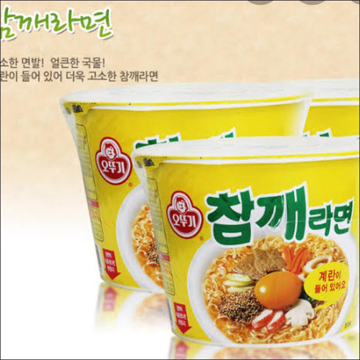 

KOREAN OTTOGI SESAME RAMEN EGG NOODLE CUP MIE INSTANT TELOR KOREA