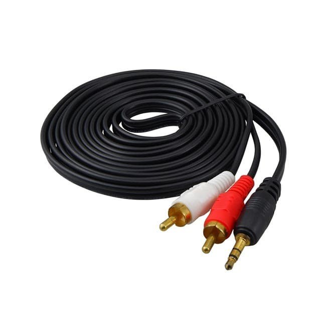 Kabel Audio 3.5mm to 2RCA (Putih, Merah) 3M