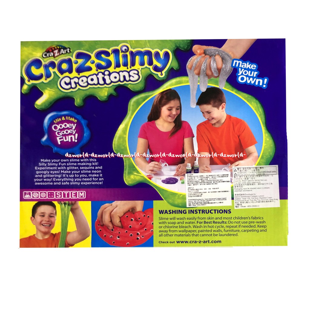 Craz Art Craz Slimy Creation Silly Slimy Fun Peralatan Mainan Membuat Slime