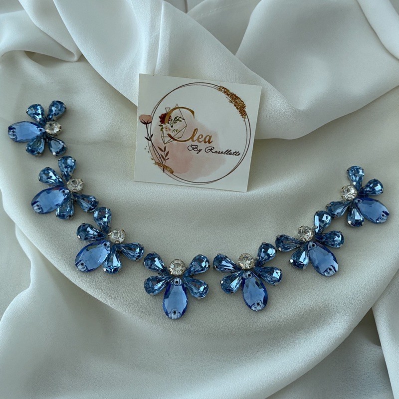 Payet rangkai / permata baju / kristal baju / payet kebaya “Yara” N67 in baby blue