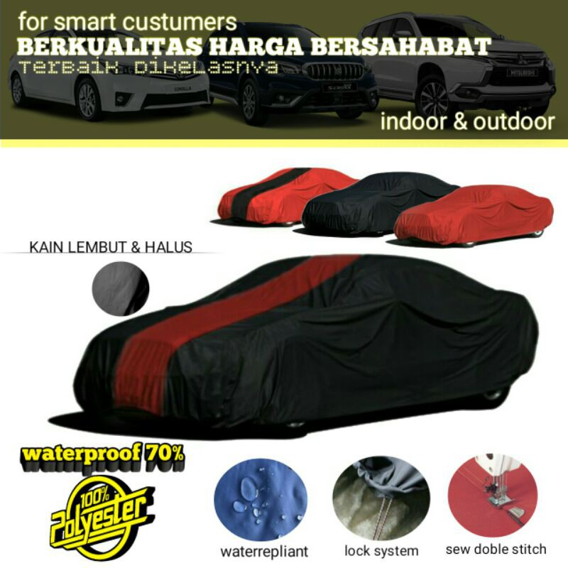 Cover Sarung mobil mobilio vios altis city baleno corolla twincame soluna mercedes bmw camry lancer