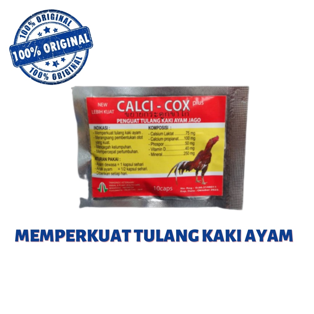 CALCICOX PLUS PENGUAT TULANG KAKI AYAM JAGO CALCI-COX 10 CAPS