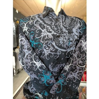 Baju Dayak Baju Kalimantan Pria Batik Lengan Panjang Katun Dobby Premium