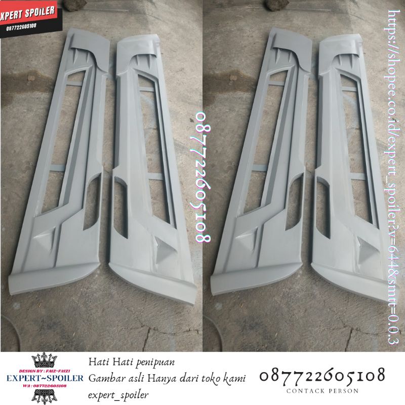 Bemper Samping L300 Model Terbaru Untuk Bak Cembung / Slebor Bahan Plat Besi