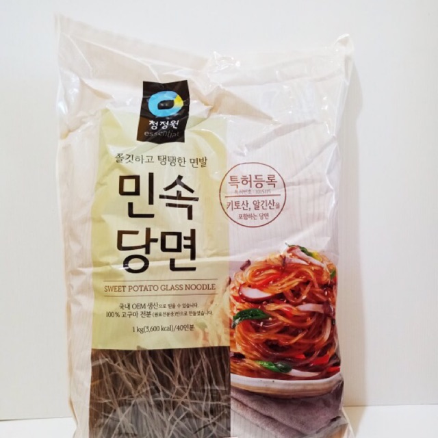 

Daesang Chung Jung One Bihun Ubi 1 kg - Sohun Import Korea sweet potato noodle - Glass Noodle