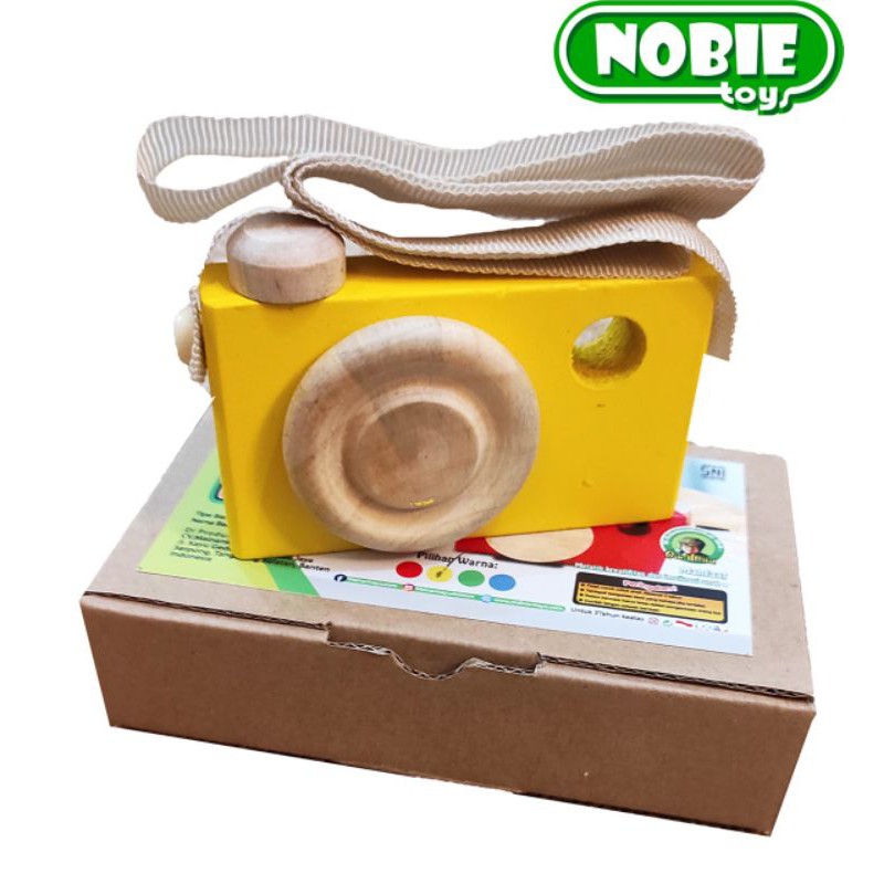 Nobie Kamera Kayu (mainan kayu pretend)