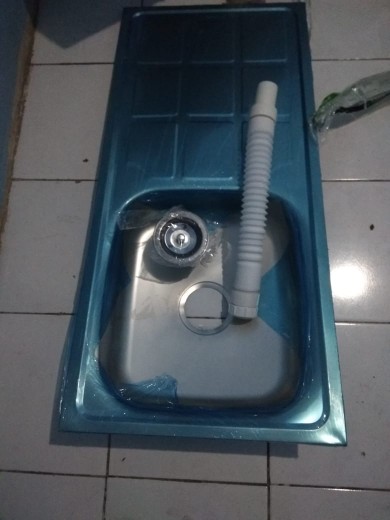 Bak Cuci Piring Stainless 96 Cm X 45 Cm & Afur Apur Saringan