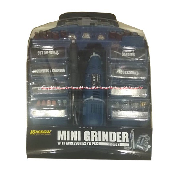 Krisbow Mini Grinder With Accessories 217Pcs Alat Mesin Gerinda Grinder