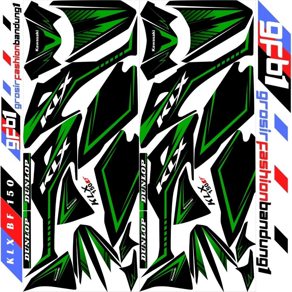 Decal Motorcross Trail Adventure KLX BF 150 Variasi DUNLOP