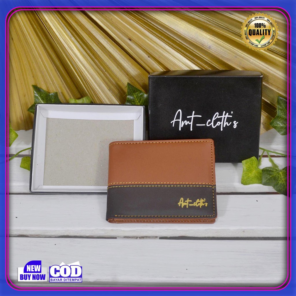 (TERLARIS) Dompet Kulit Sintetis Pria AMT Cloth Original Bayar di tempat