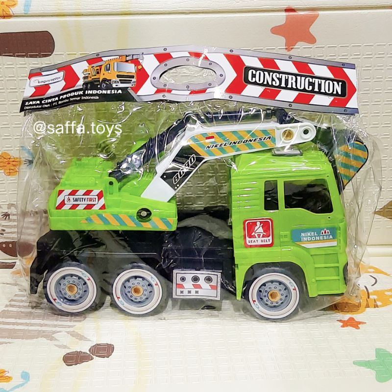 Mainan Anak Truck Bego / Truck Excavator Construction BESAR Kaguyaplast