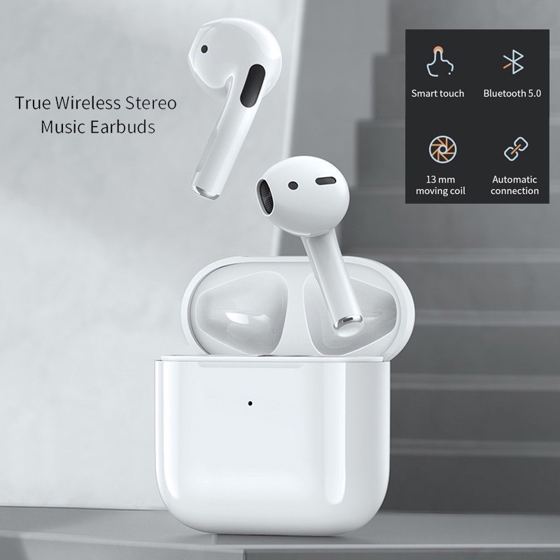 inPods Pro 4 Wireless Earphone Bluetooth Headset 5.0 Touch Control Gaming in-Ear Compatible Android Apple Phone