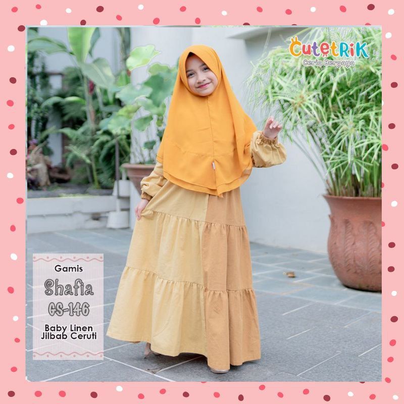 Gamis safia/gamis anak cutetrik/gamis anak perempuan/