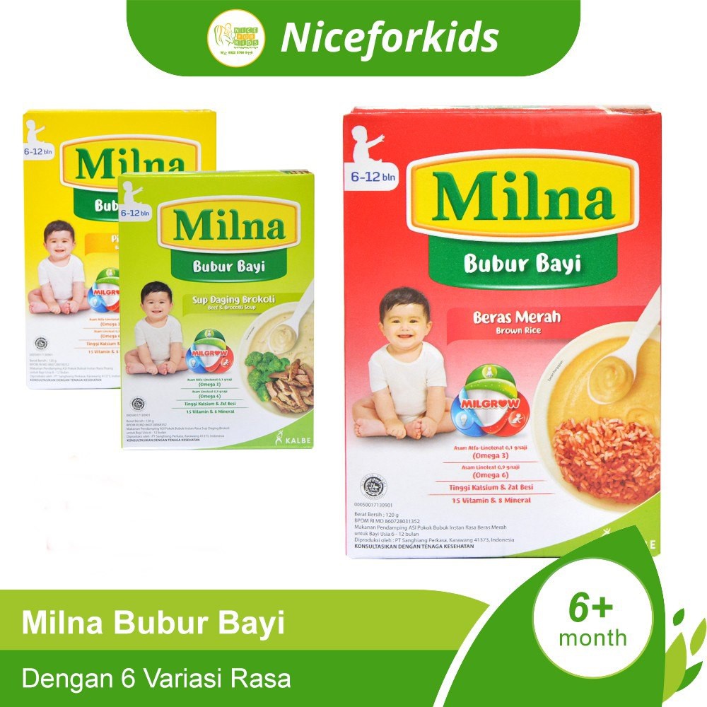 Milna Bubur Bayi 6 bulan + Bubur Bayi Dasar 120 gram