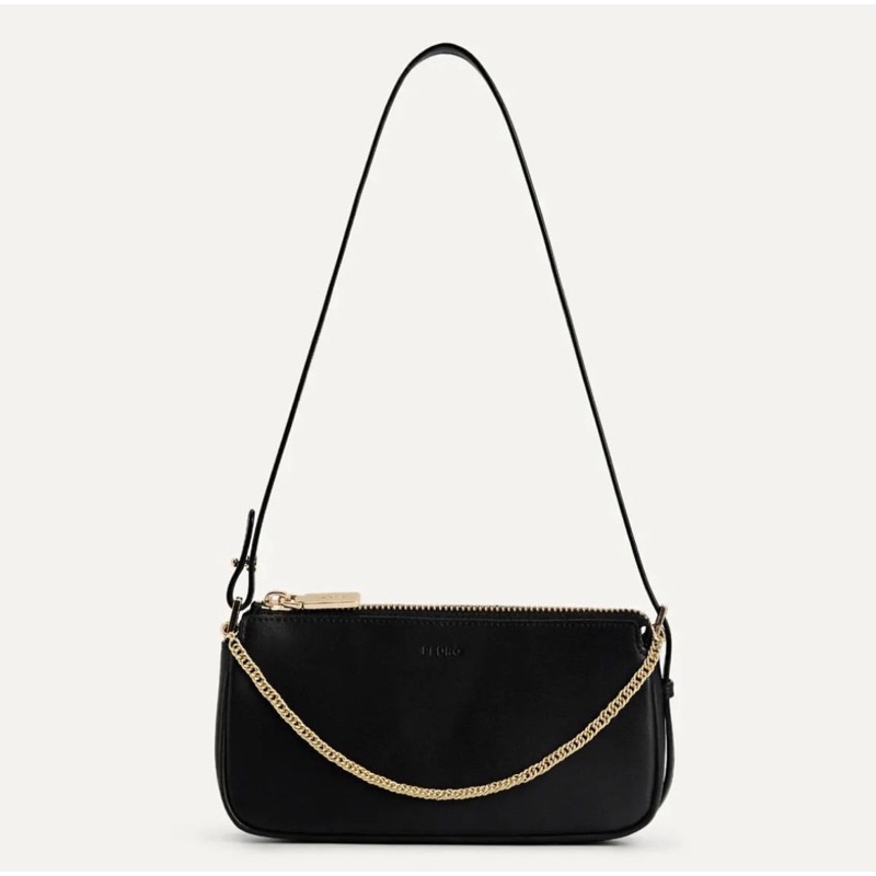 P Maddy Leather Chain Detailed Shoulderbag