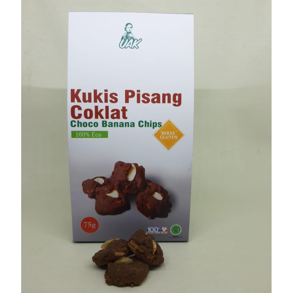 

Uak Choco Banana Chips Cookies GLUTEN FREE 75gram