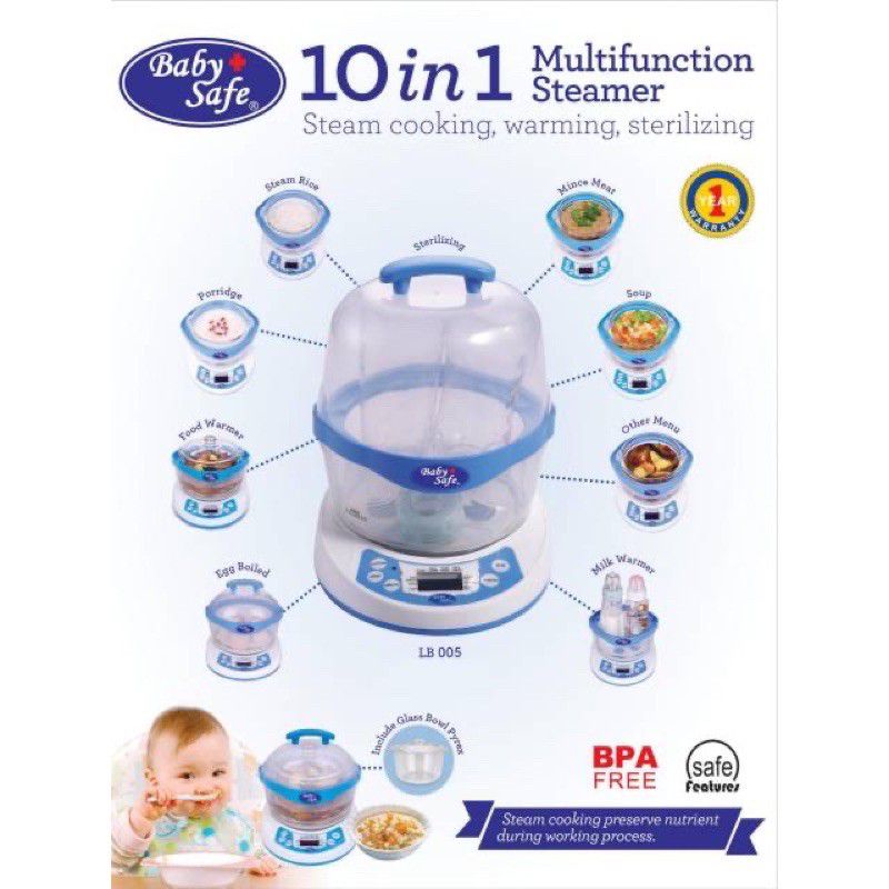 BABY SAFE 10IN1 MULTIF STEAMER LB005