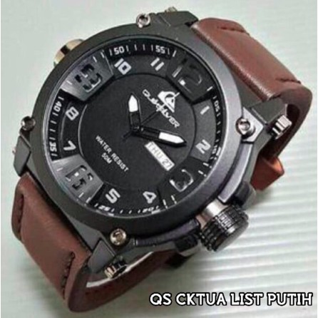 BAJ JAM TANGAN Quicksilver Tanggal Hari Kulit  QS001  JAM TANGAN MURAH JAM TANGAN PRIA