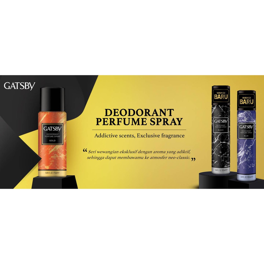 ❤ jselectiv ❤ GATSBY Deodorant Perfume Spray | Parfum Kemasan Kaleng GATSBY