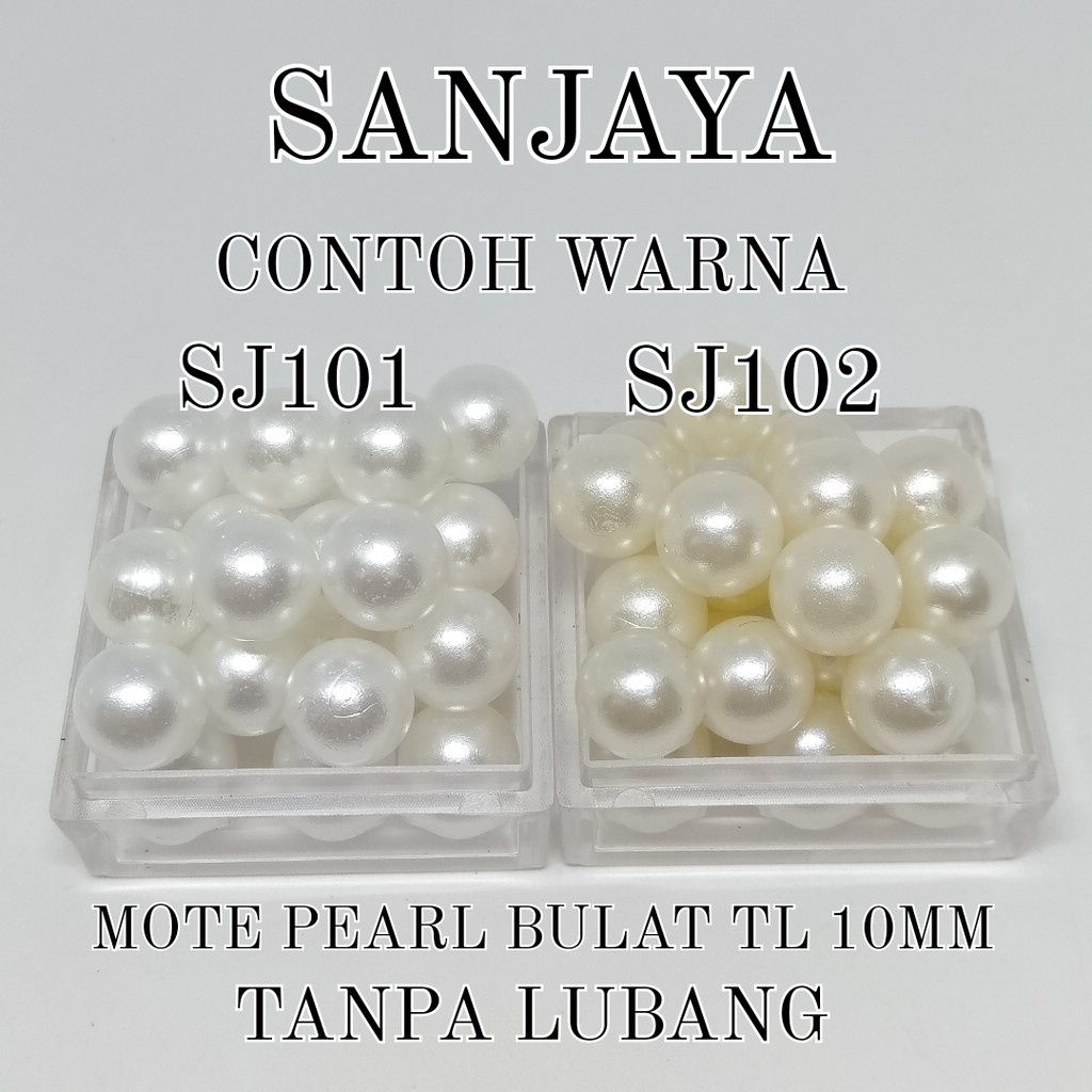 MOTE PEARL / MANIK AKRILIK BULAT TANPA LUBANG / MUTIARA AKRILIK BULAT TANPA LUBANG / MANIK PEARL BULAT / MOTE PEARL BULAT TL (TANPA LUBANG) 10MM