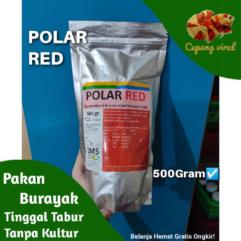 Artemia Polar Red / Artemia Tanpa Cangkang 500Gram