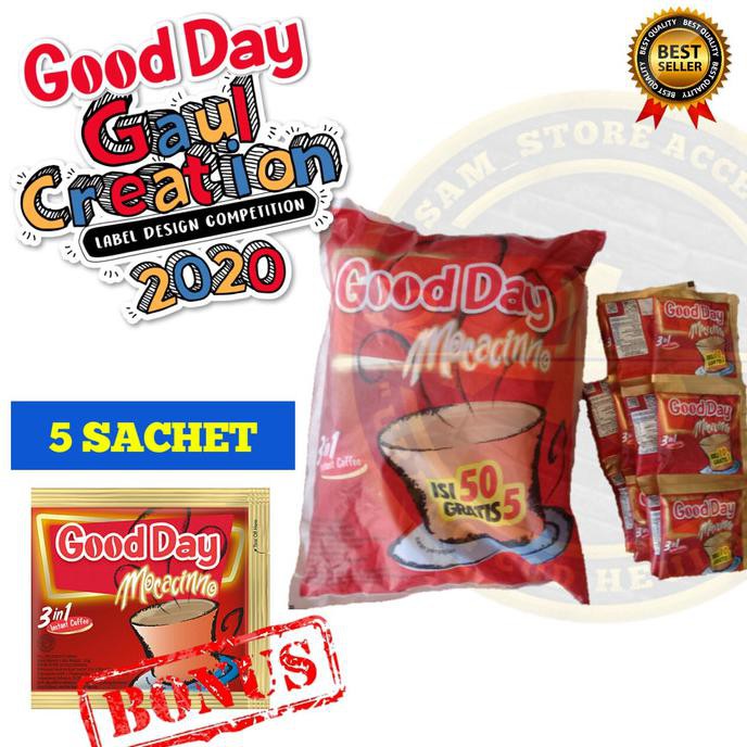 

Kopi Good Day Kopi Mocacinno 5 Renteng/Isi 50 Sachet Bonus +5 Sachet