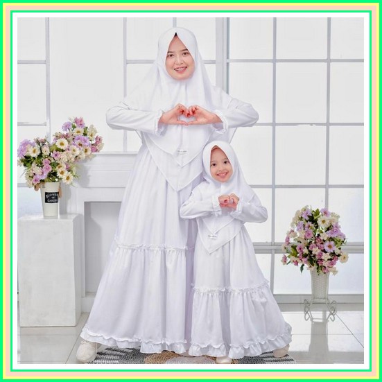 Gamis Couple Elena / Sarimbit Idul Fitri Keluarga /Gamis Couple Lebaran 2022 / Gamis Couple Terbaru 