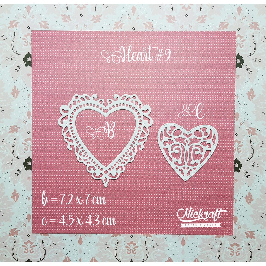 

HEART #9B - HIASAN SCRAPBOOK LABEL FRAME HATI LOVE CINTA