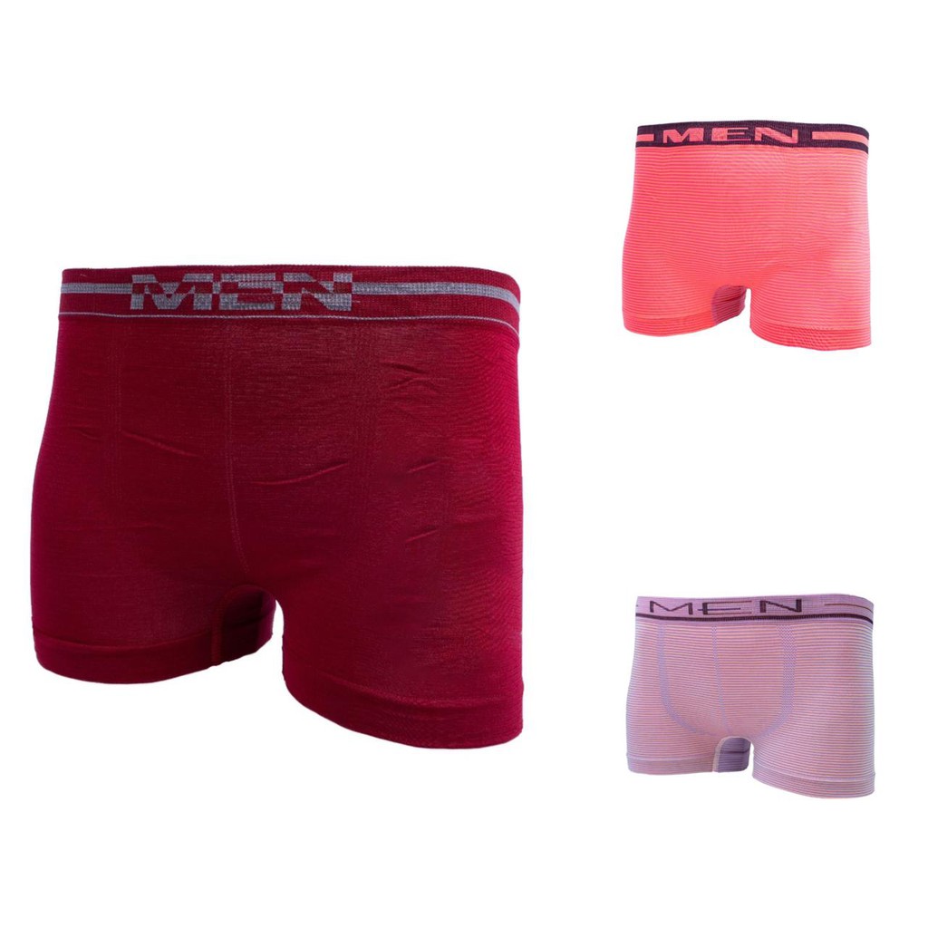 VS - BOXER PRIA POLOS DAN MOTIF BASIC IMPORT HIGH QUALITY TERMURAH DI JAMIN PUAS