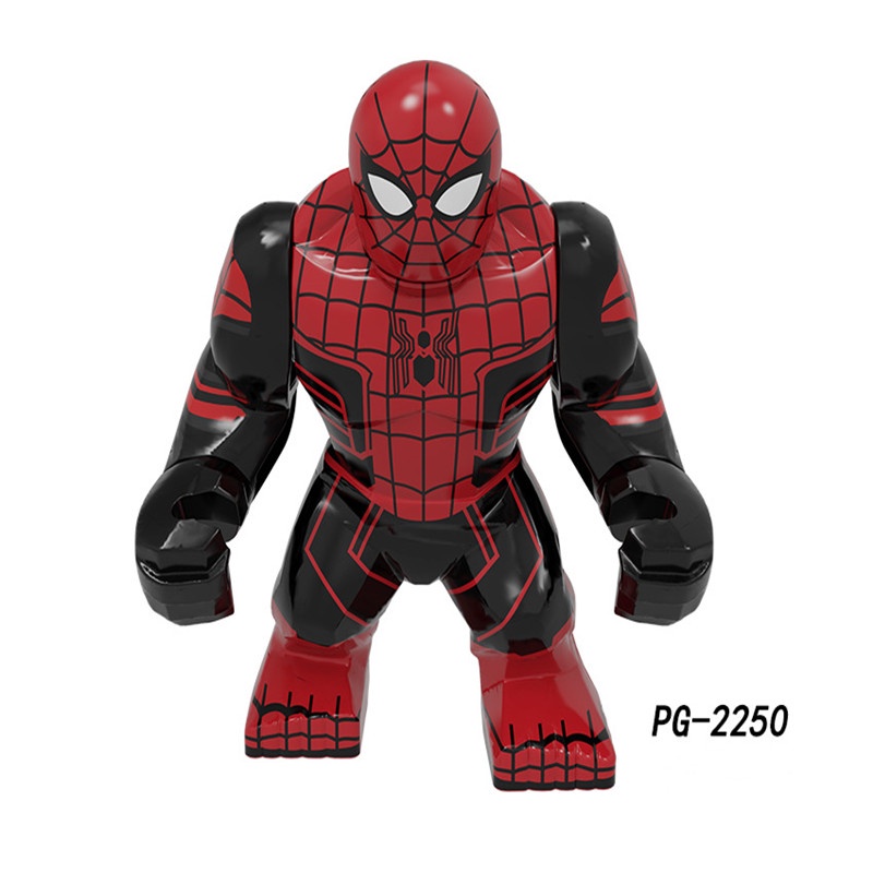 1pc Mainan Balok Bangunan Minifigures Model Marvel Black Panther Loki Spider Man Bahan ABS Untuk Anak