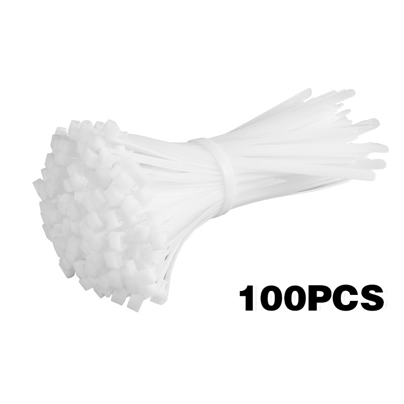 100pcs Kabel Ties Kabel Tis Bisa Di Buka Kembali 20cm（Lebar 8mm)  Reusable Cable Ties