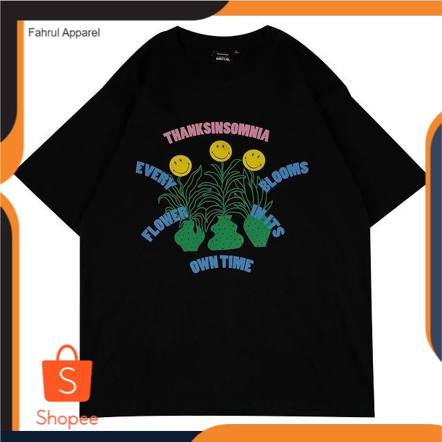 Smiley Thanksinsomnia Every Flower-02 Black