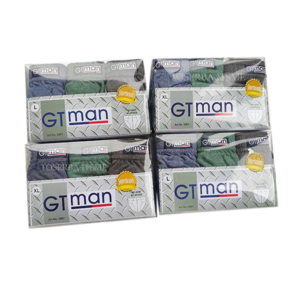 3 pcs Celana Dalam Pria Pakaian Dalam Sesuai Fotro