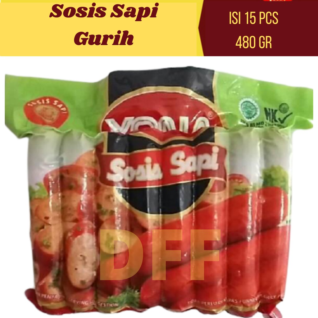 

Sosis Sapi YONA 480 Gr/Sosis Daging Sapi YONA Isi 15 Pcs