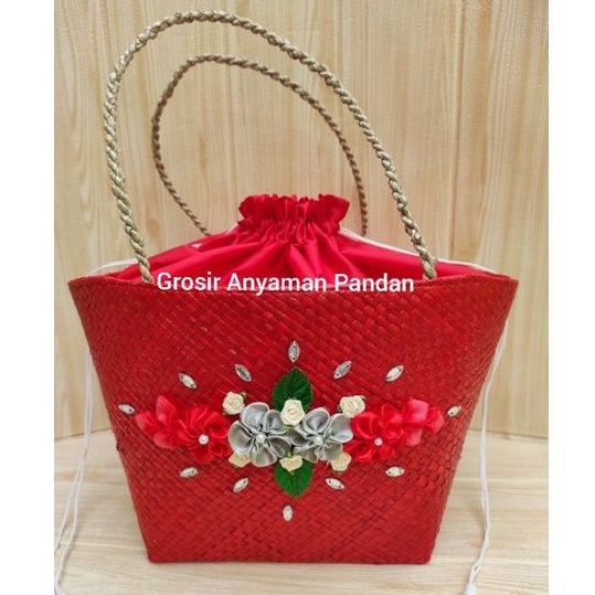 

Tas Pandan BAKUL BOBOKO BUNGA GG RARA tas hampers tas anyaman tas parcel keranjang hantaran