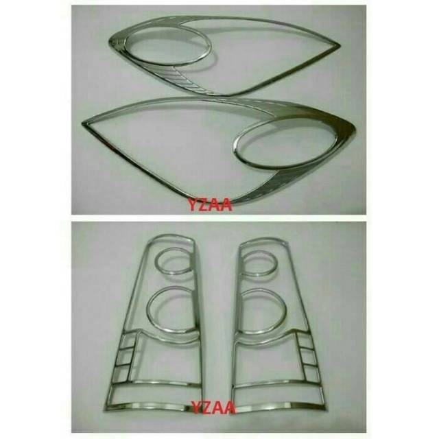 Paket Garnish List Cover Lampu Mobil Depan dan Belakang AVANZA XENIA New / VVTI 2008 2009 2010 2011 
