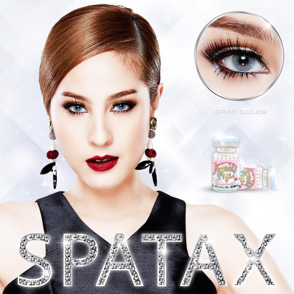 Softlens Sweety Plus + Spatax Only Series Soflen Soflens Gray Grey Brown Minus Murah Original Korea