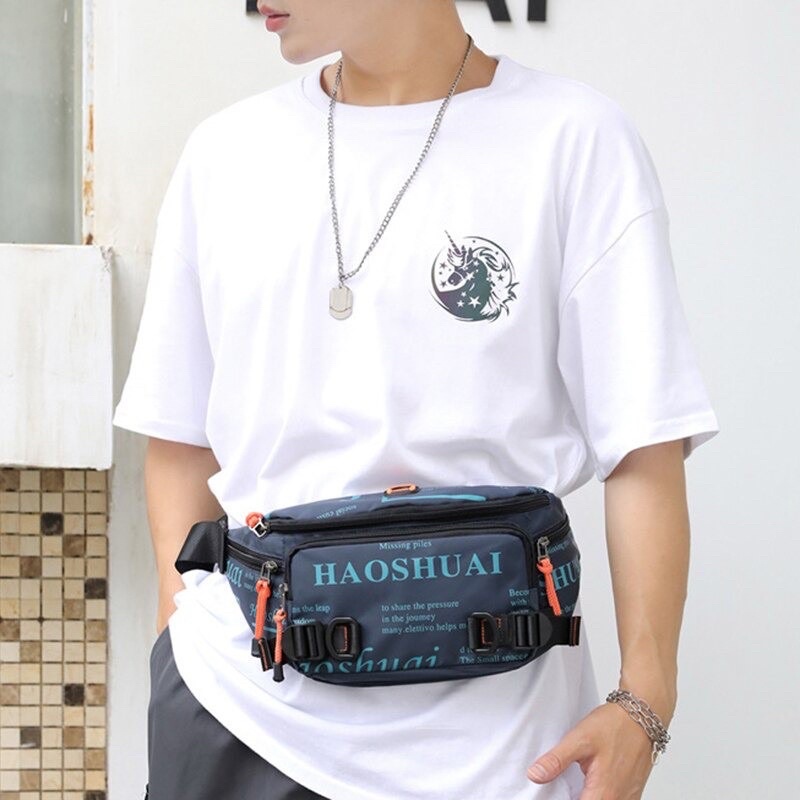 Tas Slempang Pria Import Original Selempang Cowok Murah Waistbag Waterproof Weistbag Pria Branded