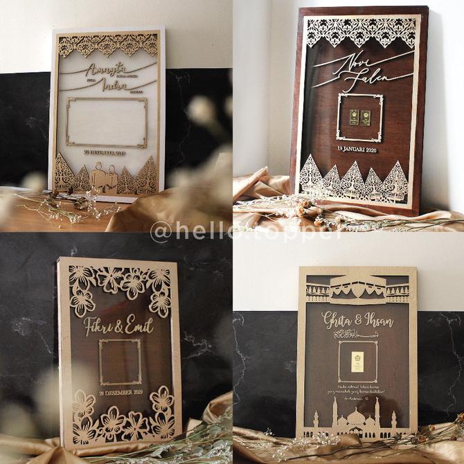 FRAME MAHAR RUSTIC 40X60 / BINGKAI MAHAR KAYU / FRAME MAHAR PERNIKAHAN helloto99 Murah