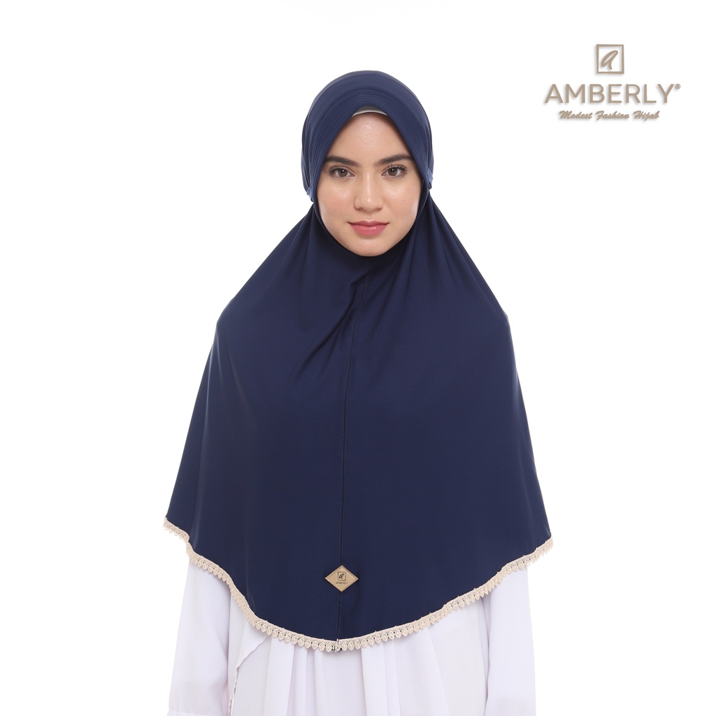 Amberly Vega Jilbab instan tali bahan Jersey Premium