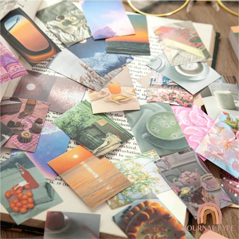 

[JOURNALYFE] 5 Lembar STIKER Washi DEKORASI JURNAL dan SCRAPBOOK Sunset Romantic